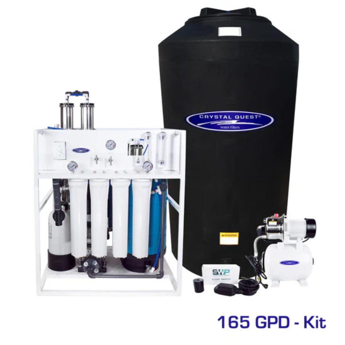 Medical Mid-Flow Reverse Osmosis System - 4000 GPD System with 165 GAL Storage Tank Kit Front View