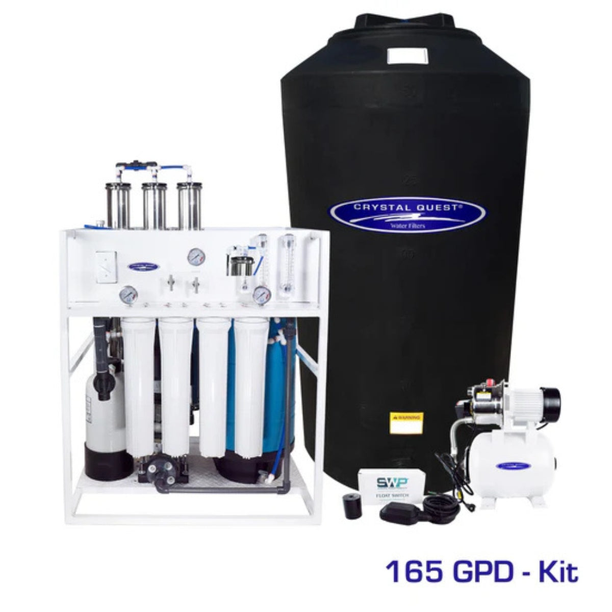 Medical Mid-Flow Reverse Osmosis System - 5000 GPD System with 165 GAL Storage Tank Kit Front View