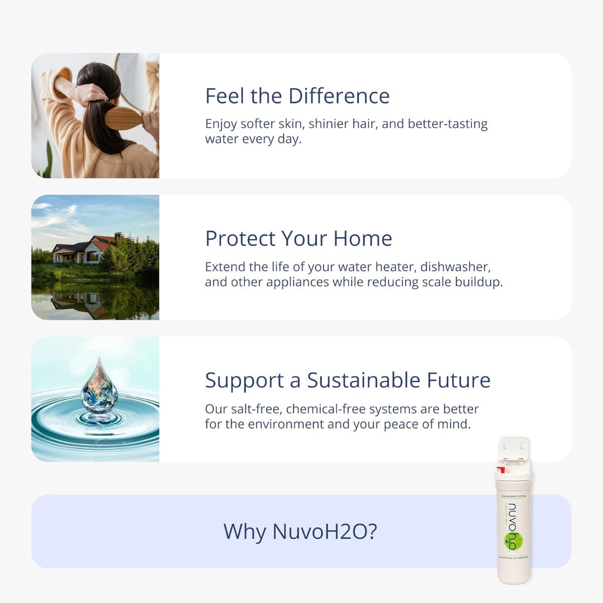 NuvoH2O Dishwasher System supports softer water and appliance protection