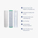NuvoH2O Manor Trio replacement cartridge set including sediment filter chloramine carbon filter and salt free softener cartridge