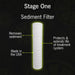 NuvoH2O RV water filter Stage One sediment filter removing large particles and protecting filtration system