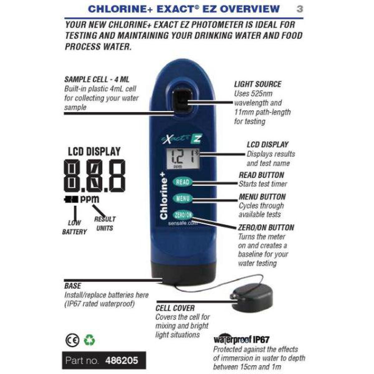 SenSafe Chlorine + eXact® EZ Photometer Starter Kit - Instructions