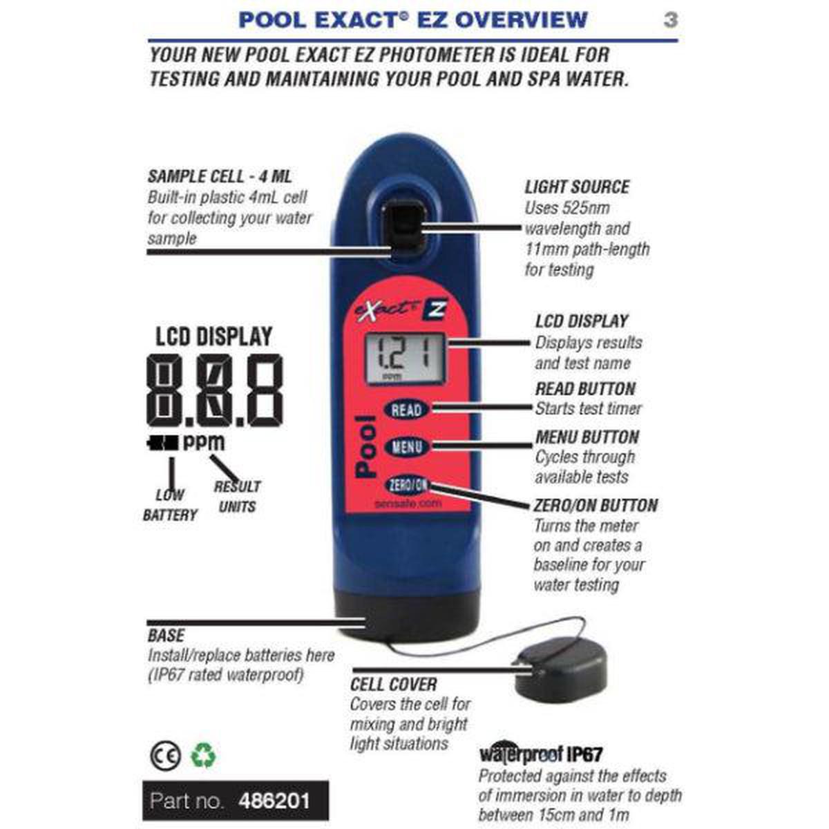 SenSafe Pool eXact EZ Photometer Instructions