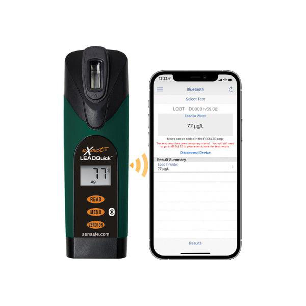 SenSafe eXact LEADQuick with Bluetooth Photometer Communicating With iPhone