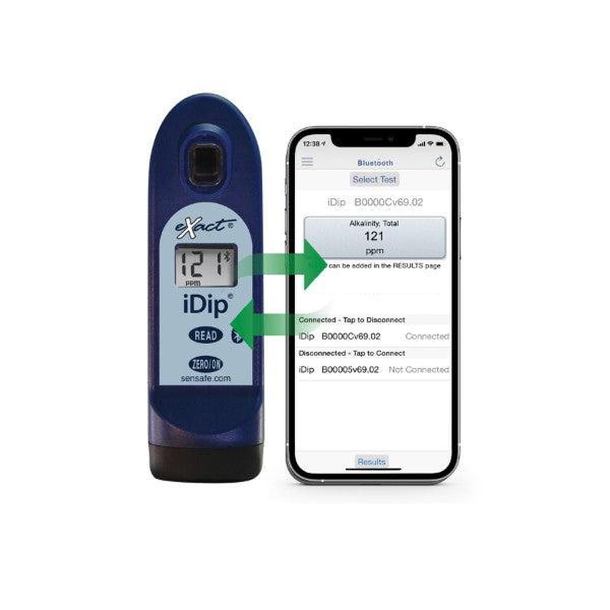 SenSafe eXact iDip Photometer Communicating with Smartphone