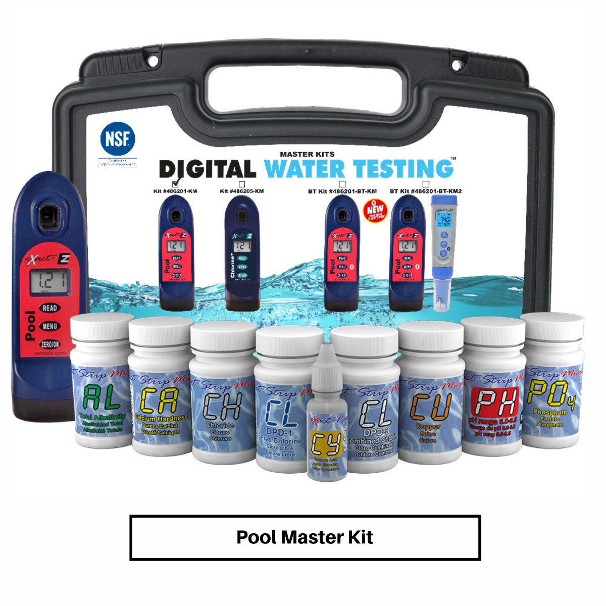 SenSafe Pool eXact EZ Photometer and Kits - Pool Master Kit with Components Shown