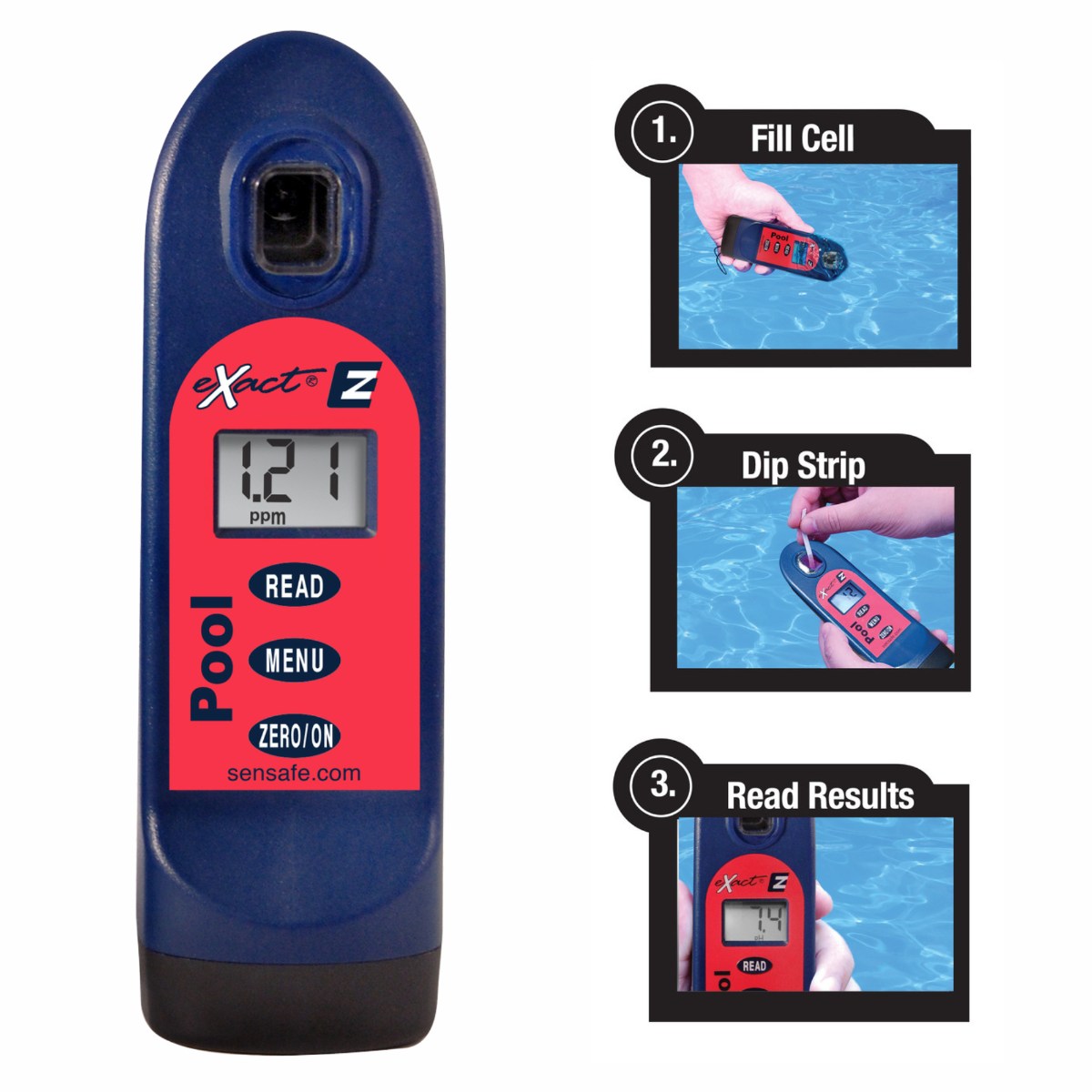 SenSafe Pool eXact EZ Photometer and Kits - Pool eXact EZ Photometer with Instructions