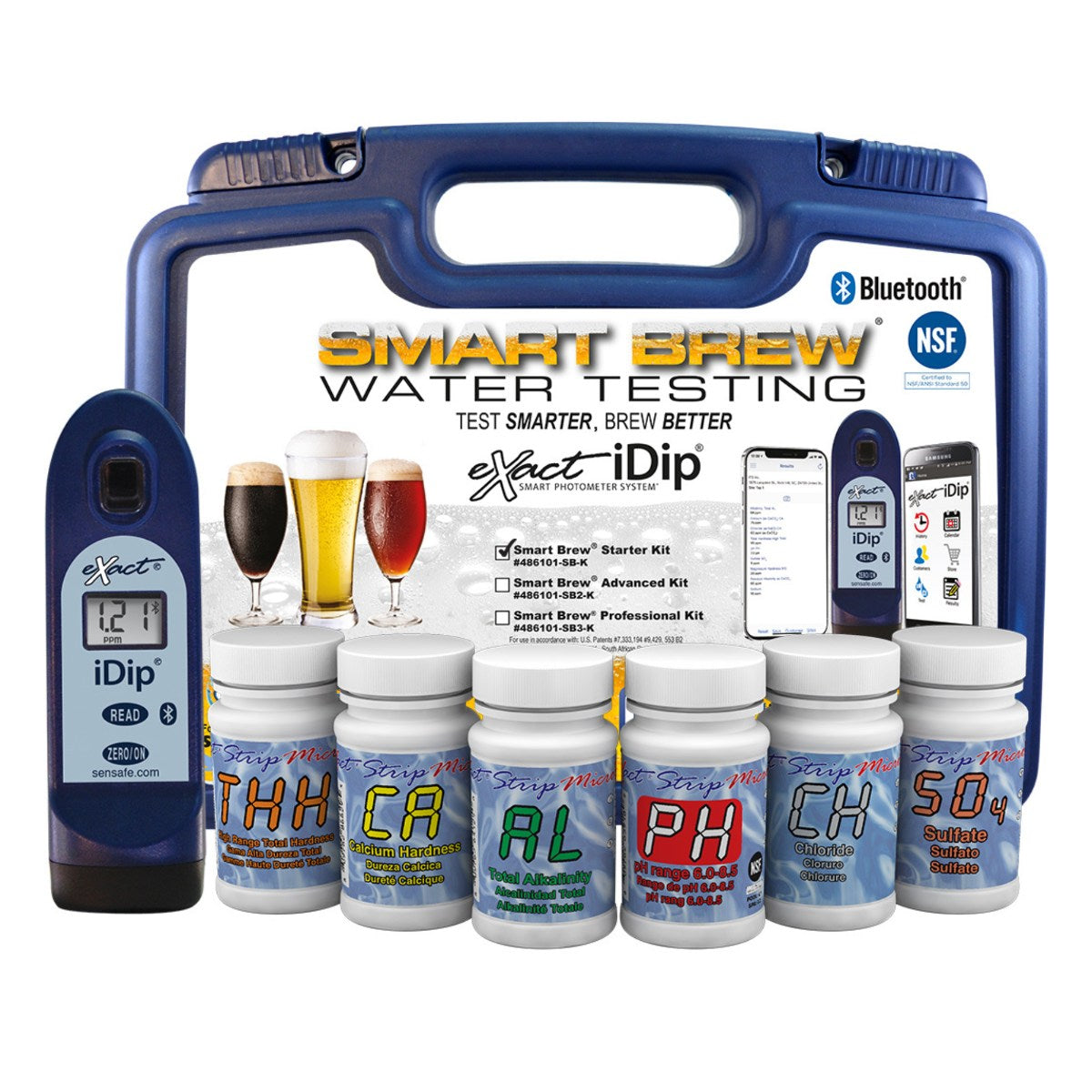 SenSafe Smart Brew Water Testing Kits - Starter Kit with Components Shown