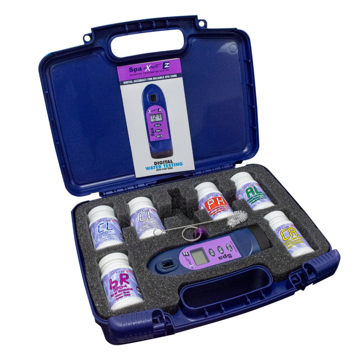 SenSafe Spa eXact EZ Photometer and Water Kits - Spa Starter Kit with Components Inside the Case