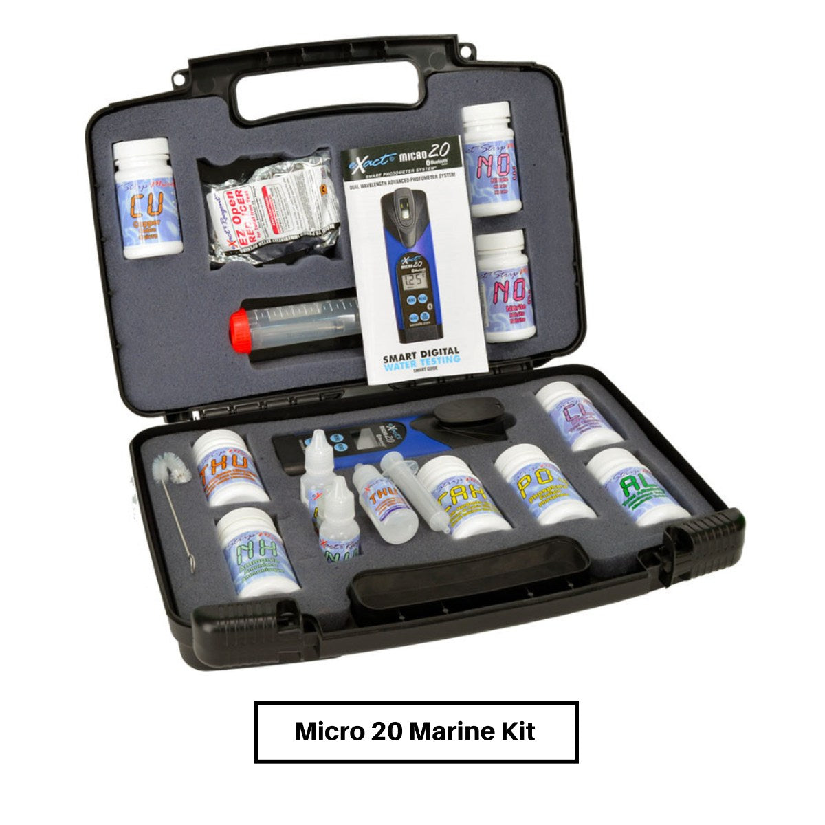 SenSafe eXact Micro 20 Bluetooth Photometer and Water Kits - Marine Kit - All Included Components Shown
