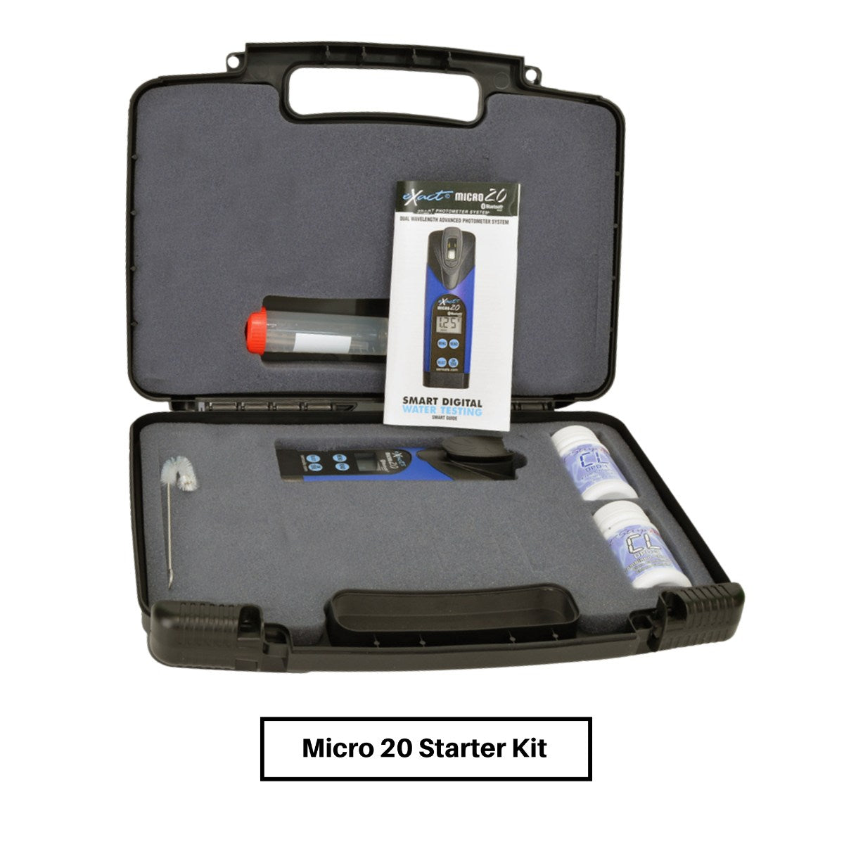 SenSafe eXact Micro 20 Bluetooth Photometer and Water Kits - Starter Kit - All Included Components Shown