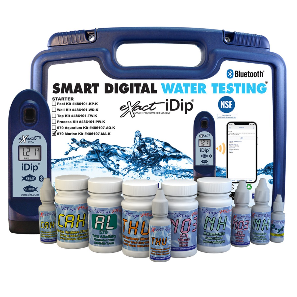 SenSafe eXact iDip 570 Marine Starter Kit - Showing the kit with all the components