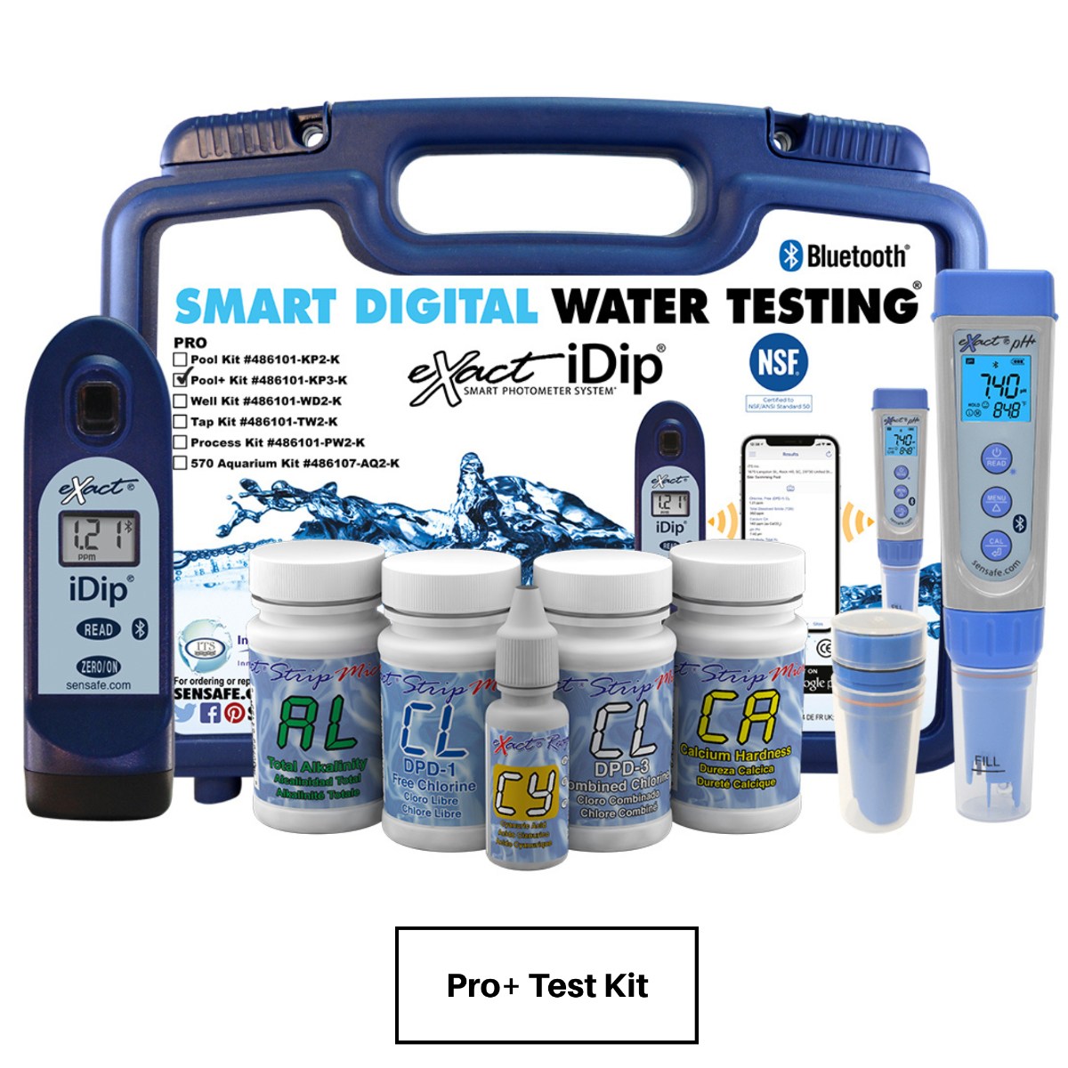SenSafe eXact iDip Pool Test Kits - Pro Plus Kit with Complete Components