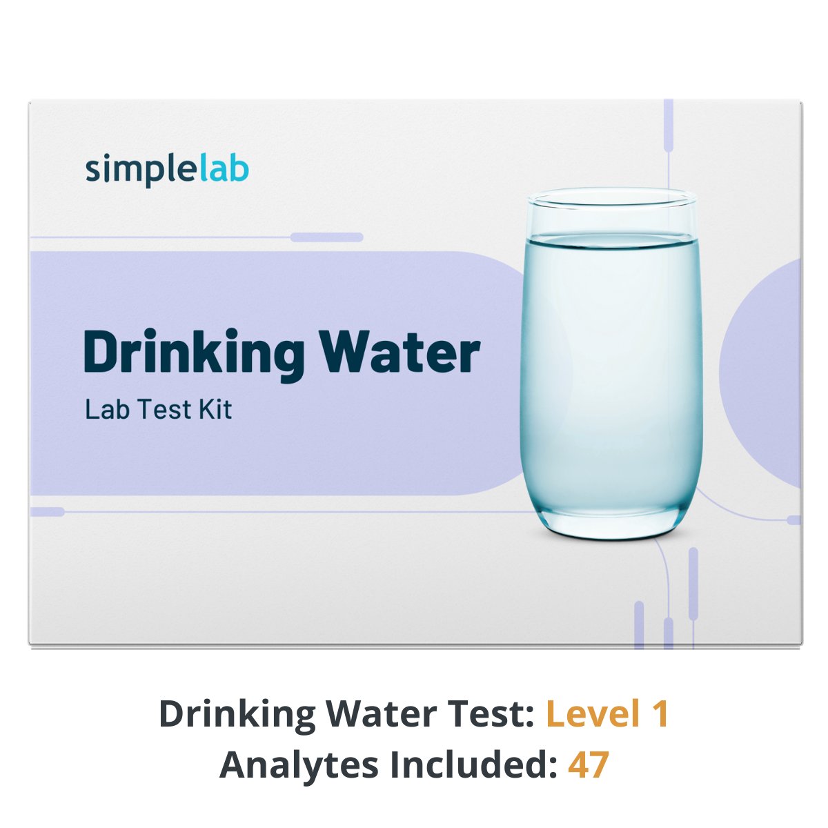 SimpleLab City Water Test Kits - Drinking Water Test Level 1 Front View