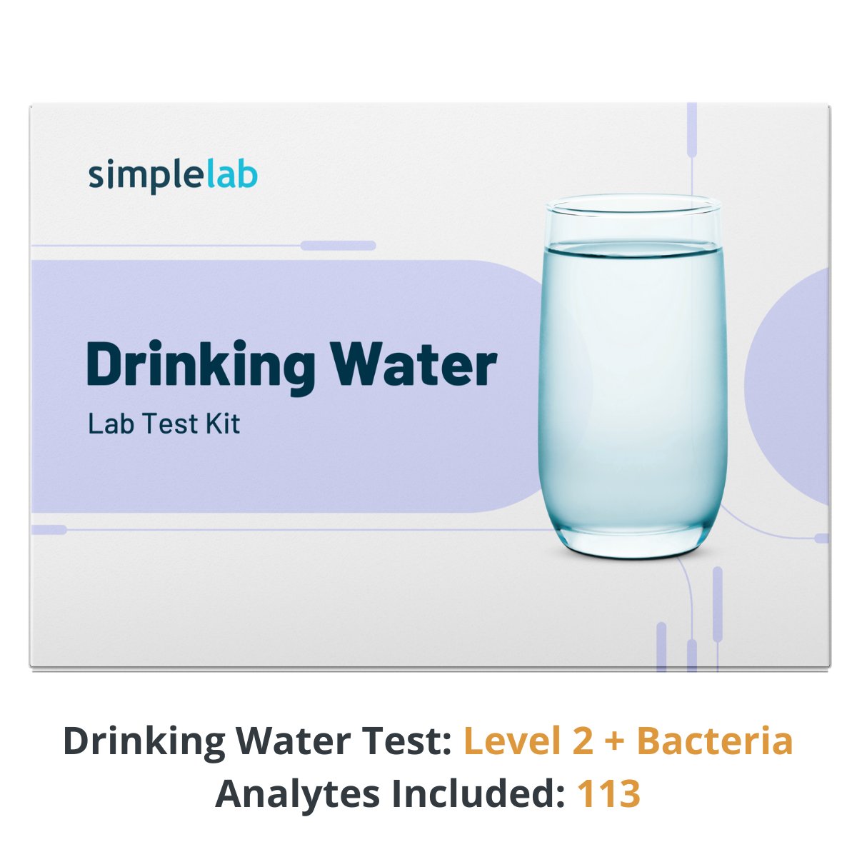 SimpleLab Well Water Test Kits - Drinking Water Test Level 2 + Bacteria Front View