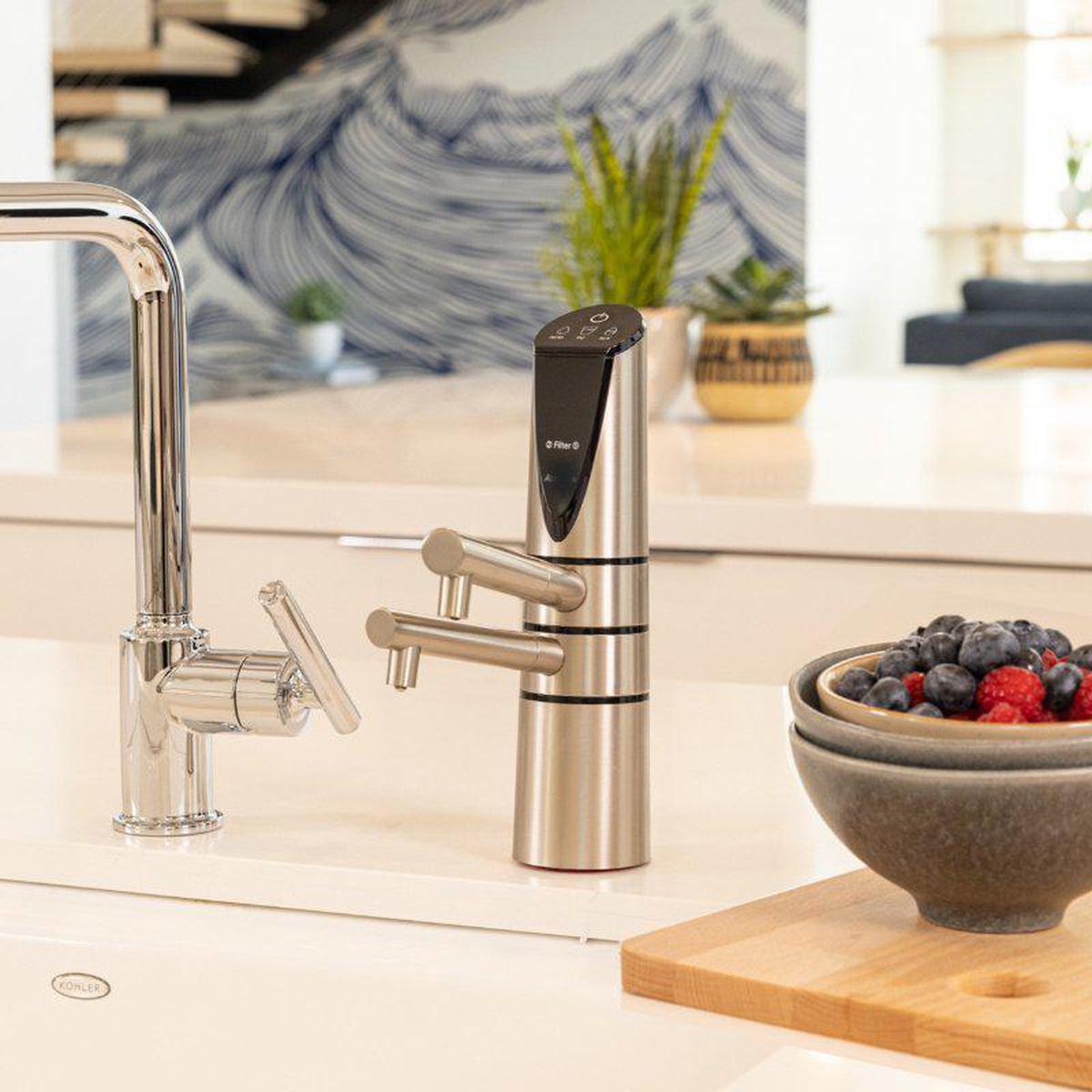 UltraWater Delphi H2 Undersink Water Ionizer Brushed Nickel - Lifestyle Image