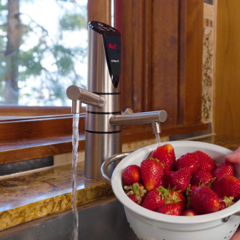UltraWater Delphi H2 Undersink Water Ionizer Brushed Nickel - Washing The Strawberries