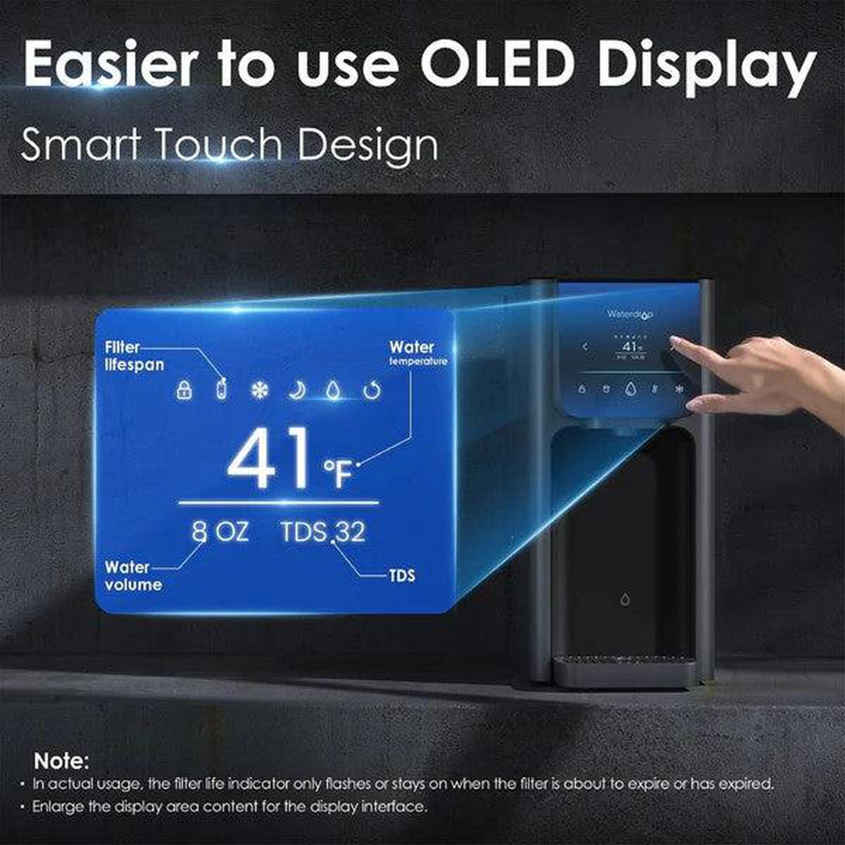 Waterdrop A1 Countertop Reverse Osmosis System - Oled Display