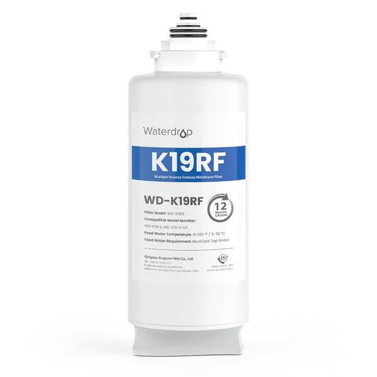 Waterdrop K19RF Filter for Waterdrop K19 Reverse Osmosis System - Front View