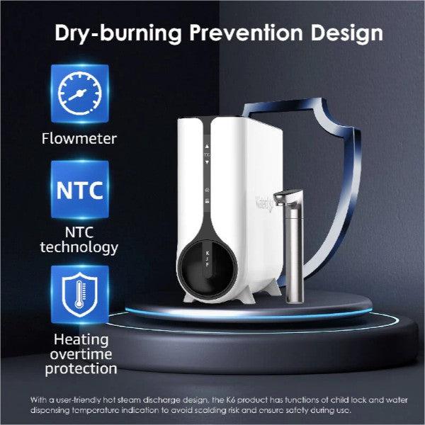 Waterdrop K6 Under Sink Reverse Osmosis System - Dry-burning Prevention Design