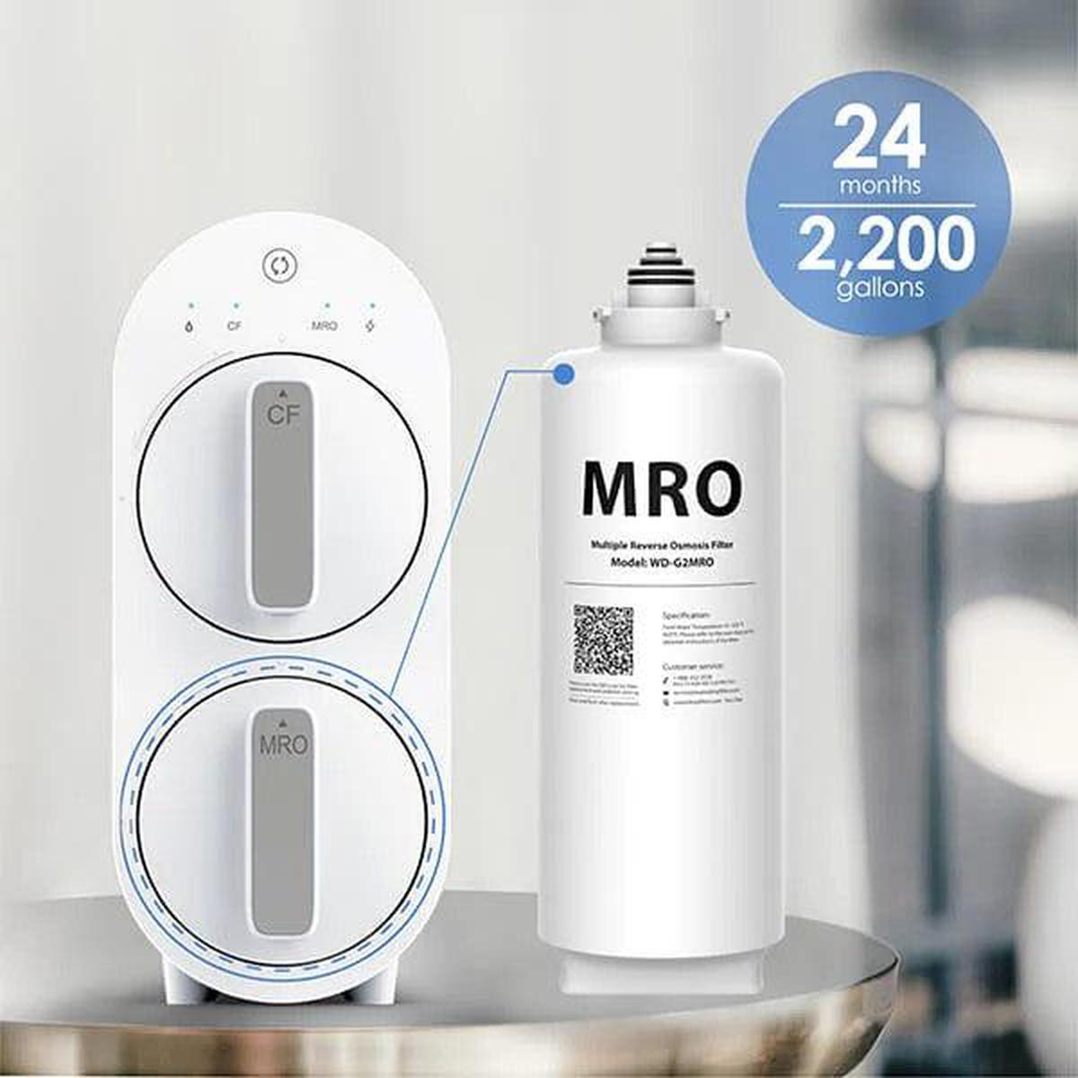 Waterdrop MRO Filter for G2 Series Reverse Osmosis System - 24 Month / 2200 Gallons Lifespan