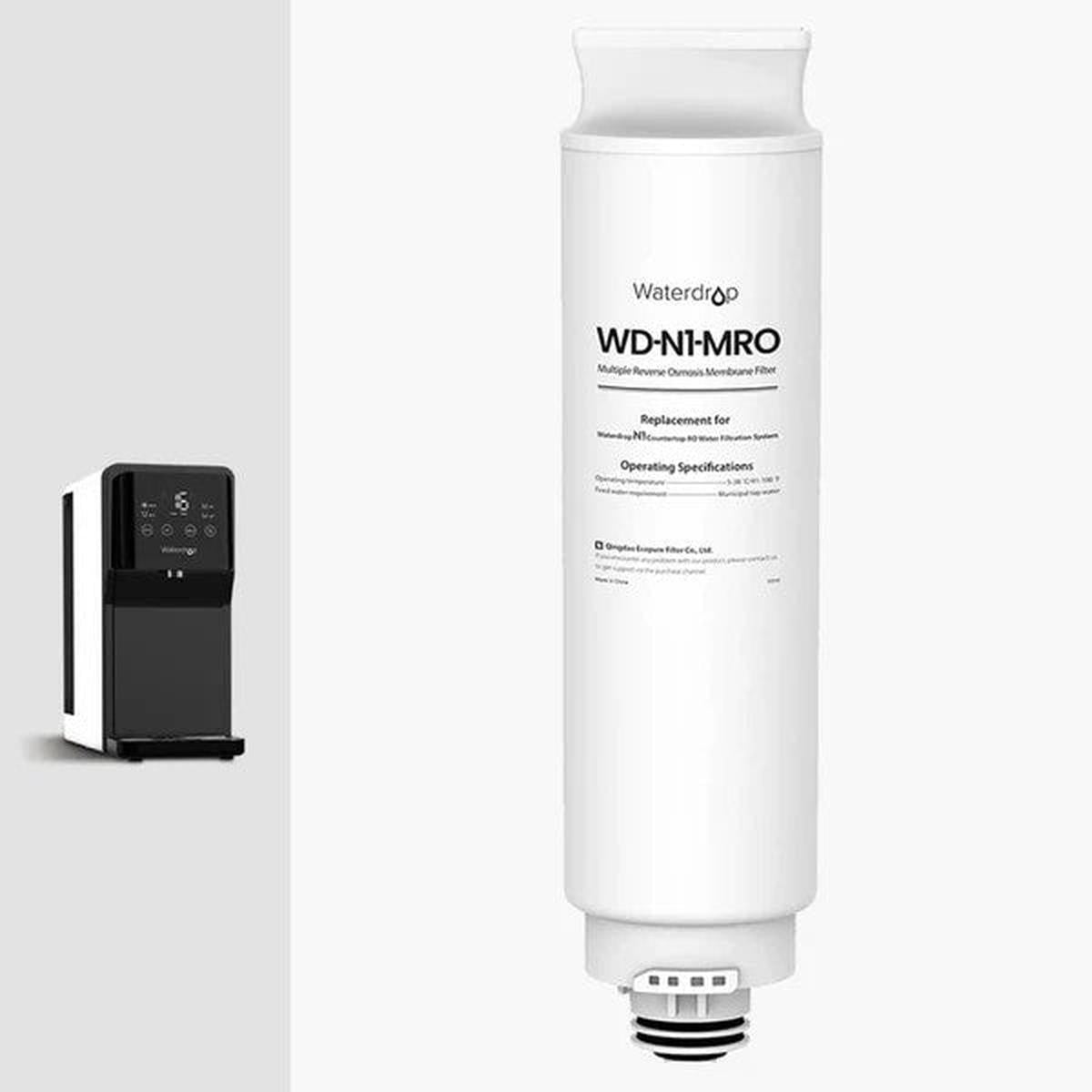 Waterdrop MRO Filter for WD-N1-W Countertop RO Water Filtration System - with N1 Countertop RO System