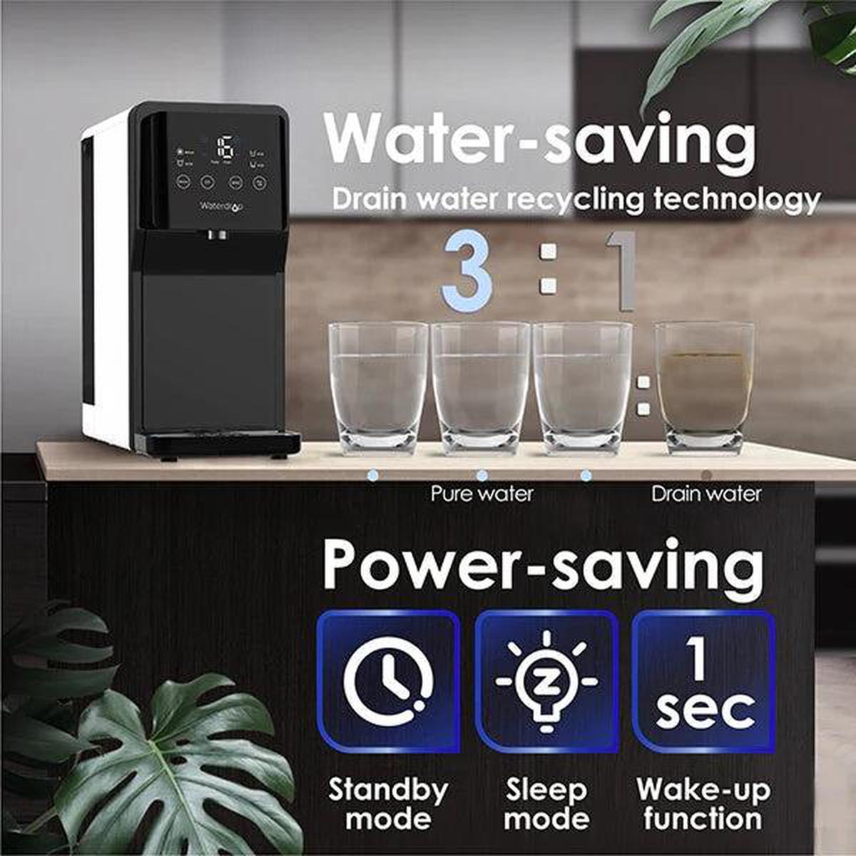 Waterdrop N1 Countertop Reverse Osmosis System - Water Saving