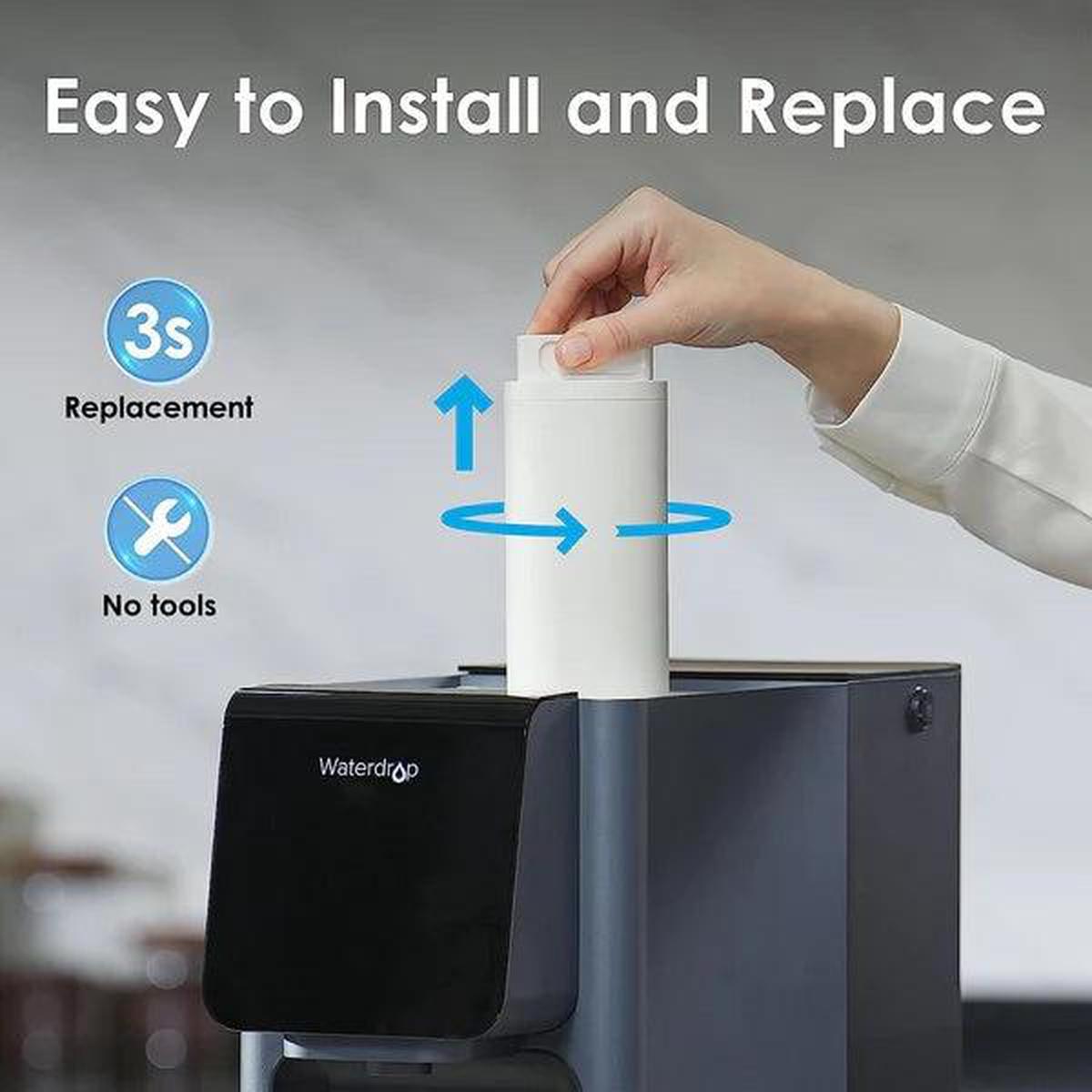 Waterdrop WD-A1-CF Filter for A1 RO Hot & Cold Water System - Easy to Install and Replace