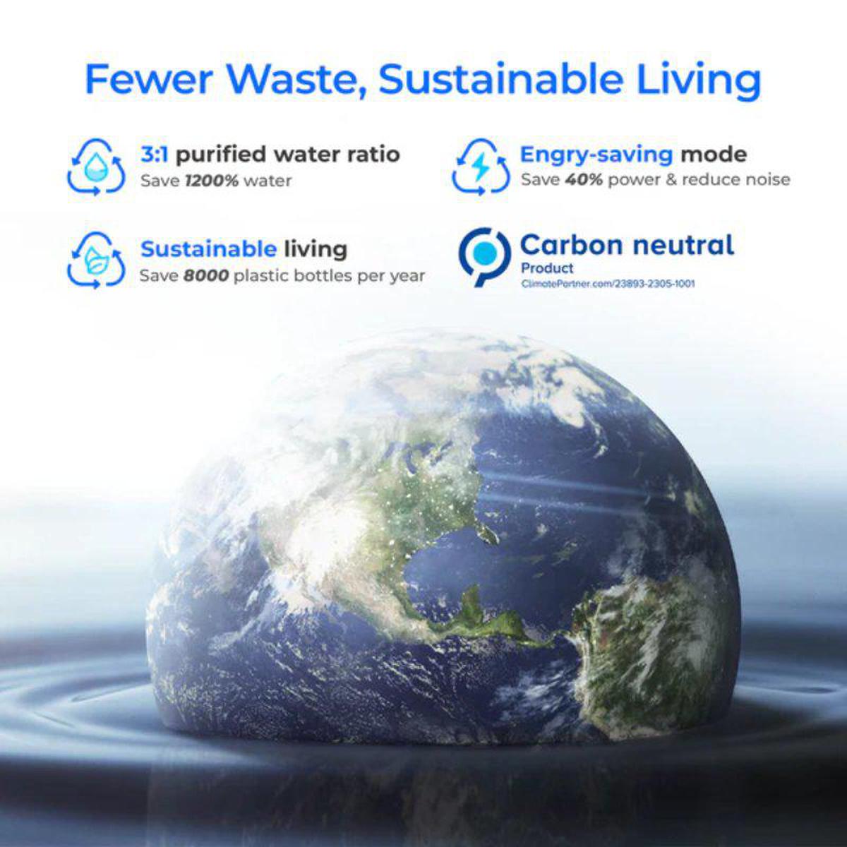 Waterdrop X12 Undersink Reverse Osmosis System - Fewer Waste, Sustainable Living