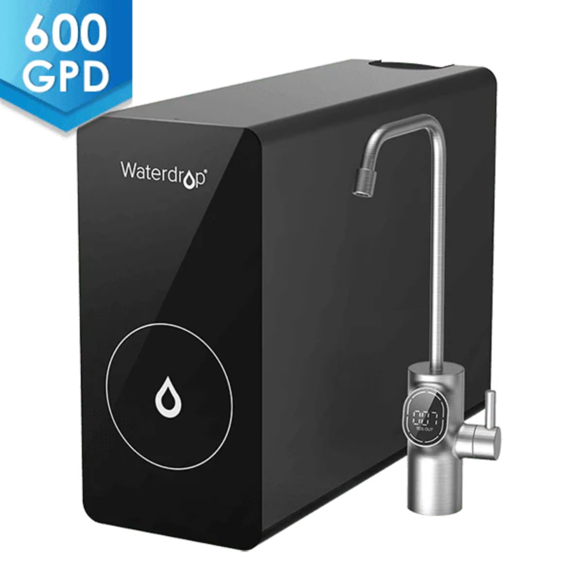 Waterdrop D6 Under Sink Reverse Osmosis System - Full Unit View - 600 GPD