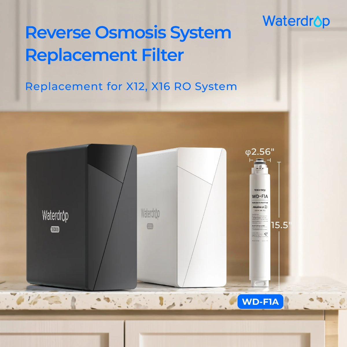 Waterdrop F1A Filter for X Series Reverse Osmosis System - Replacement Filter for X12 and X16 RO System