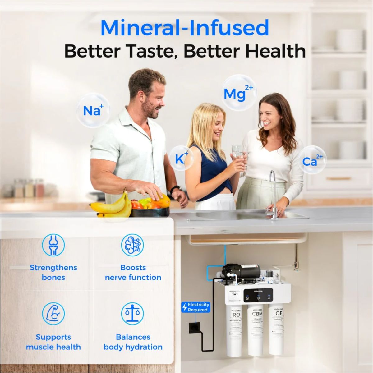 Waterdrop T3-M 450 GPD Under Sink Remineralization RO Water System - Mineral Infused Better Taste, Better Health