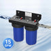 Waterdrop Whole House Water Filter System w/ Carbon & Sediment Filter - 2 Stage System - 15 GPM - Front Top View