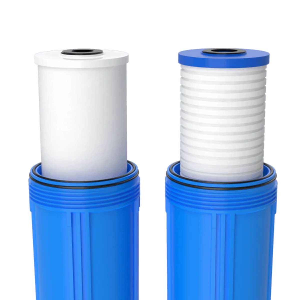 Waterdrop Whole House Water Filter System w/ Carbon & Sediment Filter - 2 Stage System - Showing the Replacement Filters