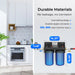Waterdrop Whole House Water Filter System w/ Iron & Manganese Filter - 2 Stage System - Durable Materials - No Leakage and No Corrosion