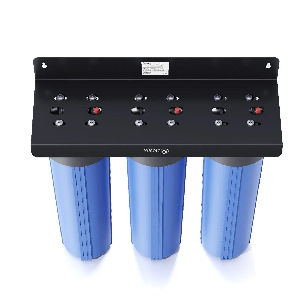 Waterdrop Whole House Water Filter System w/ Iron & Manganese Filter - 3-Stage System Top View