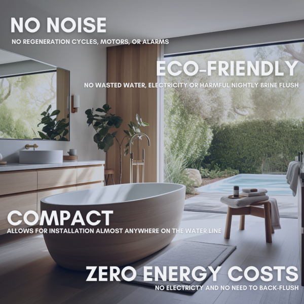 nuvoH2O Home Duo Water Softener Plus Taste Filter Bathroom Diagram