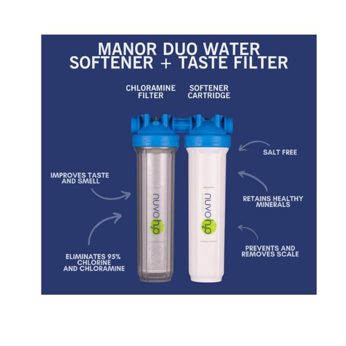 nuvoH2O Manor Duo Water Softener Plus Filtration System Improves Taste and Smell