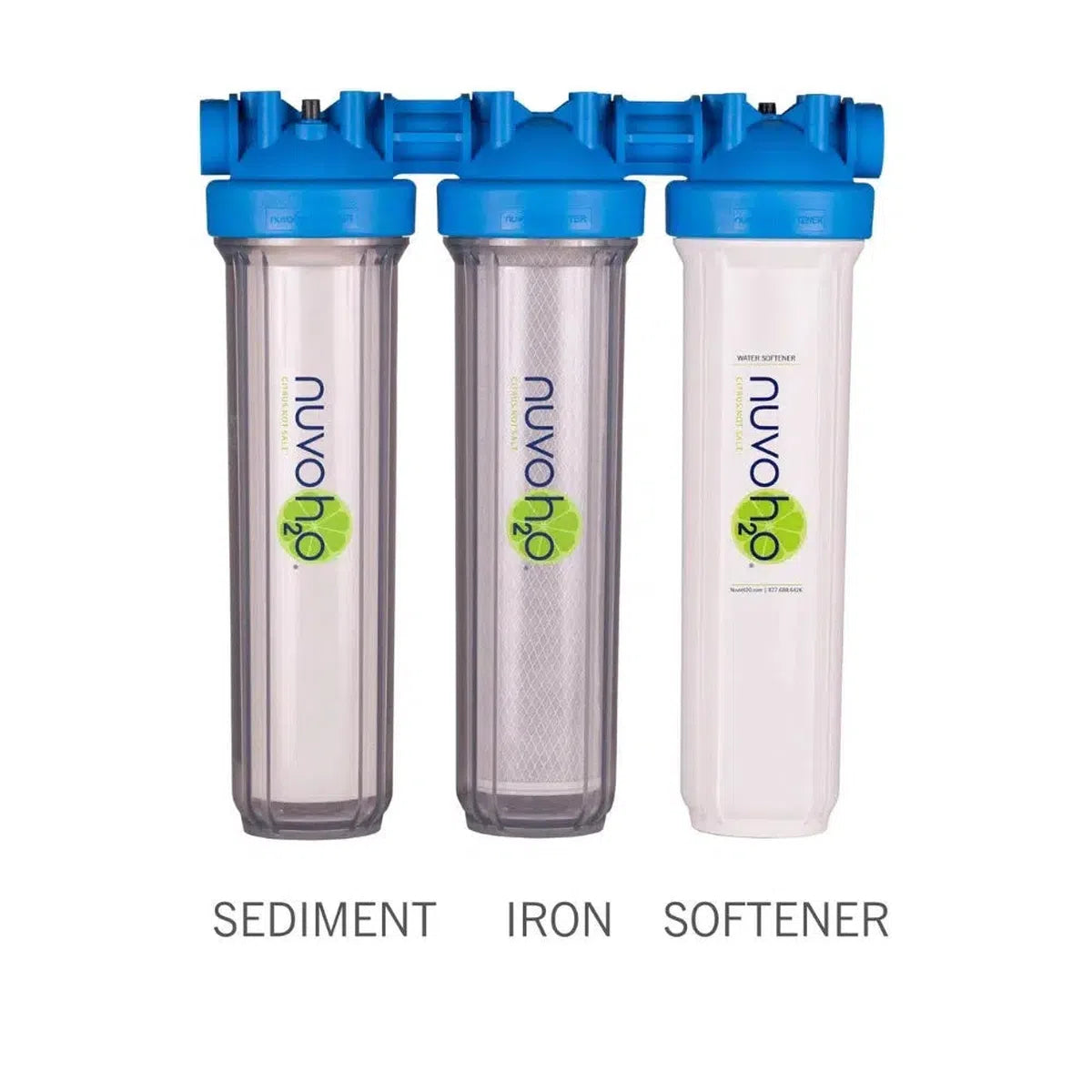 nuvoH2O Manor Trio Water Softener + Multi Filtration System Sediment Iron Softener