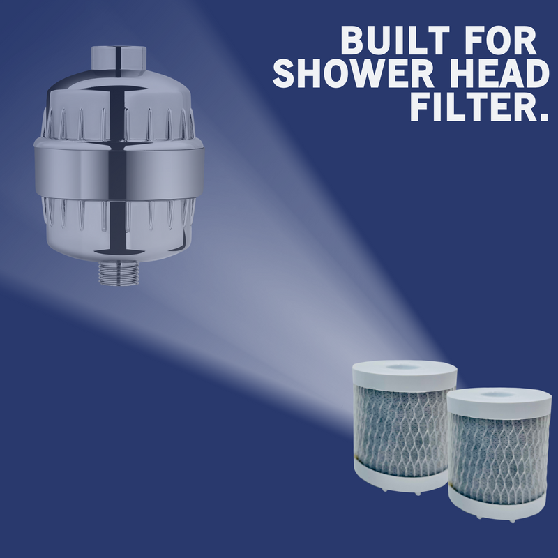 nuvoH2O Shower Head Replacement Filter (2 Pack) Built For Show Head Filter
